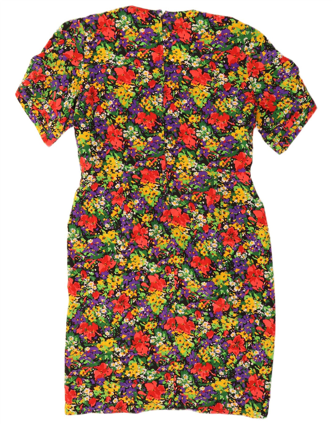 Abito tubino vintage da donna US 18 2XL Poliestere floreale multicolore