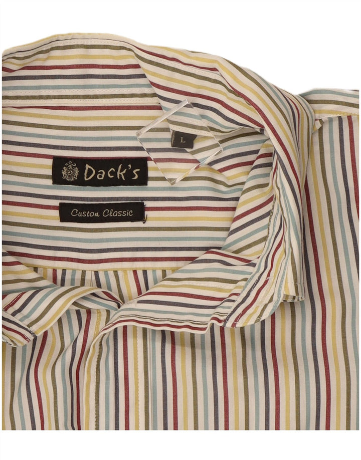 Camicia a maniche corte da uomo di Dack Grande cotone gessato multicolore