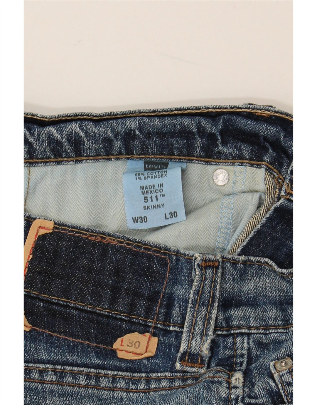 LEVI'S Jeans skinny 511 da donna W30 L30 cotone blu