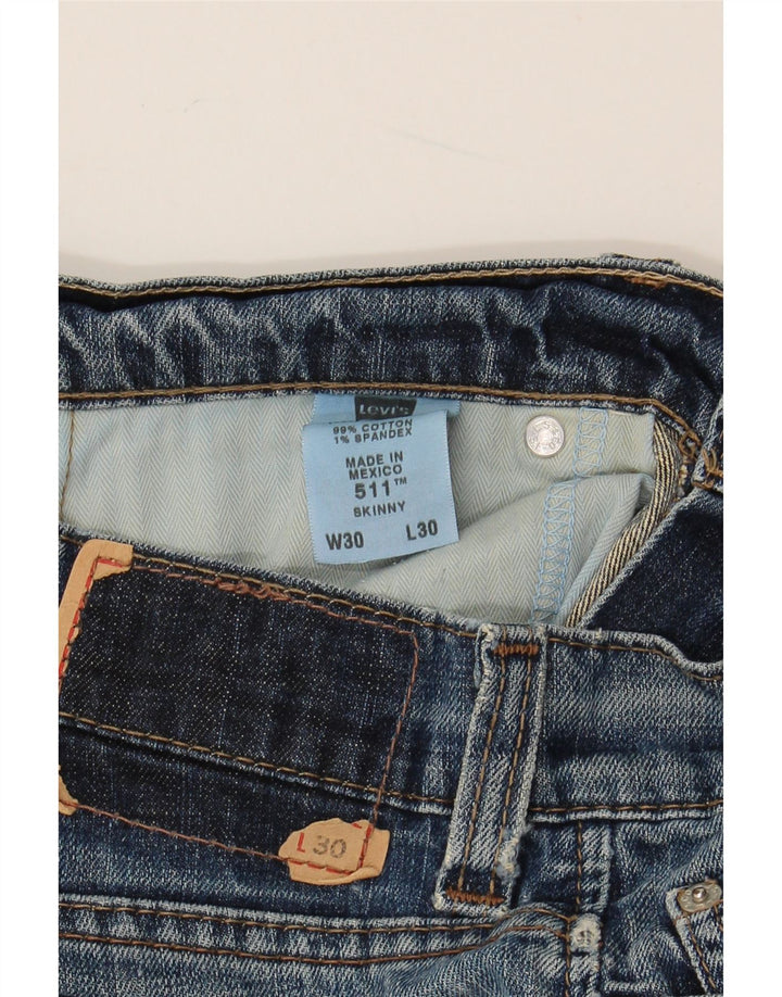 LEVI'S Jeans skinny 511 da donna W30 L30 cotone blu