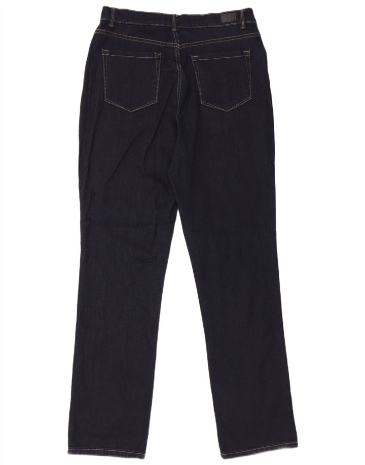 Jeans dritti a vita alta da donna LEE US 10 Large W30 L32 Blu Navy