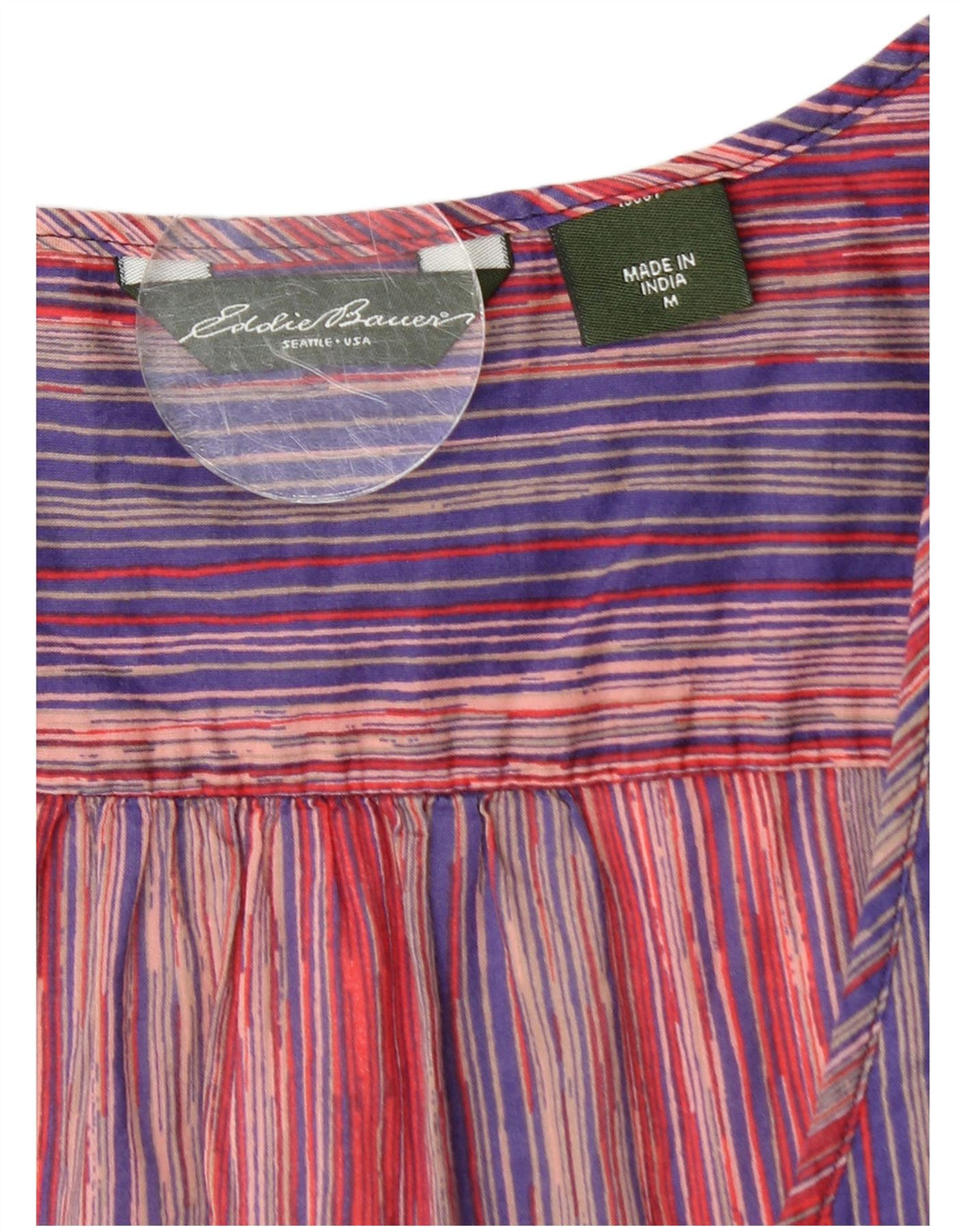 Camicetta senza maniche da donna Eddie Bauer UK 12 a righe multicolori medie