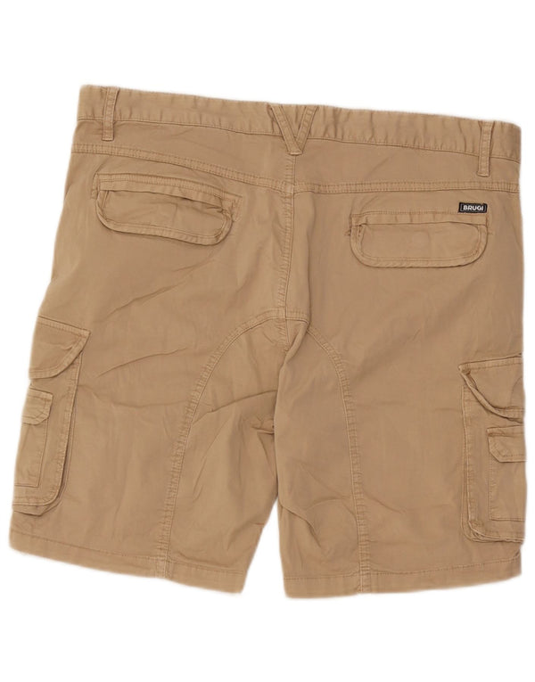 Pantaloncini cargo da uomo Brugi W36 grandi in cotone beige