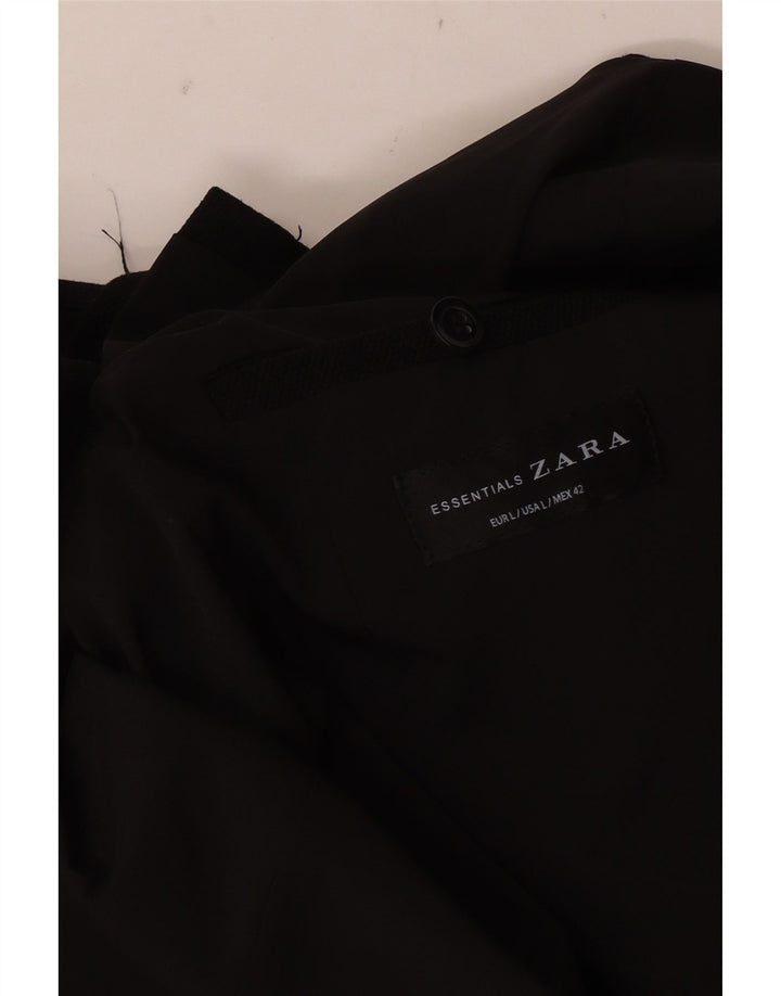 Giacca blazer da uomo a 2 bottoni Zara UK 40 grande nera