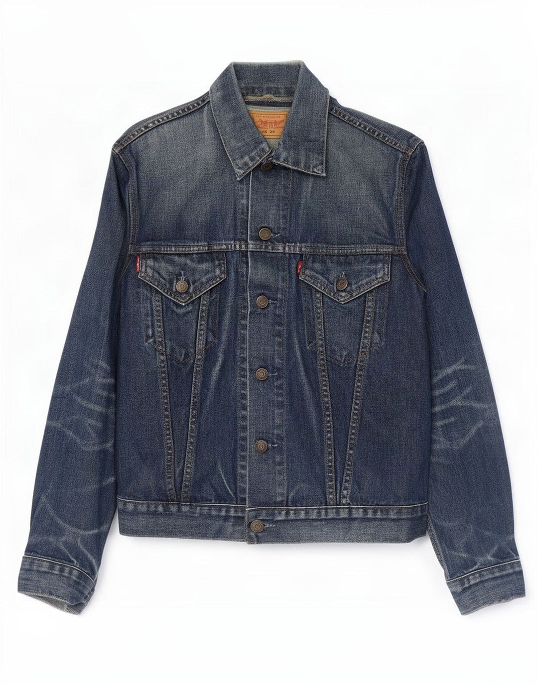 Giacca di jeans da uomo Levi's UK 36 piccola in cotone blu navy