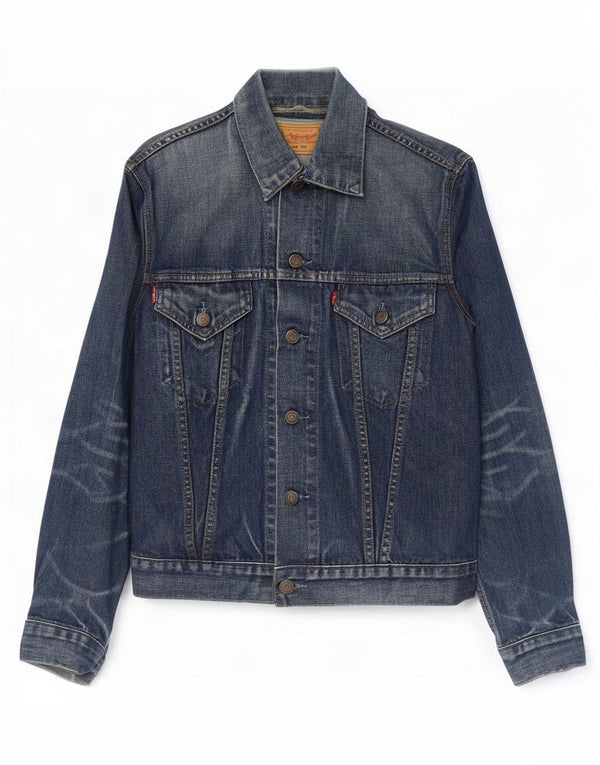 Giacca di jeans da uomo Levi's UK 36 piccola in cotone blu navy