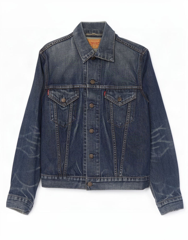 Giacca di jeans da uomo Levi's UK 36 piccola in cotone blu navy