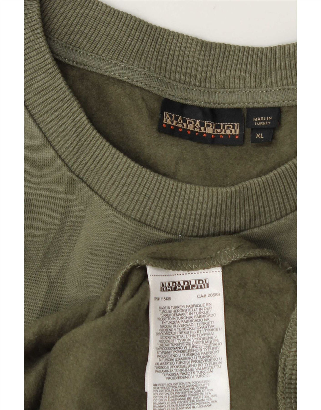Felpa da uomo Napapijri maglione XL verde cotone