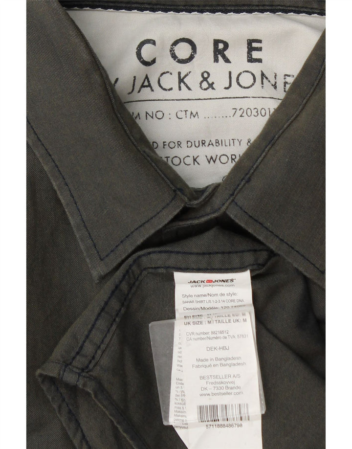 Camicia da uomo Jack & Jones in cotone kaki medio