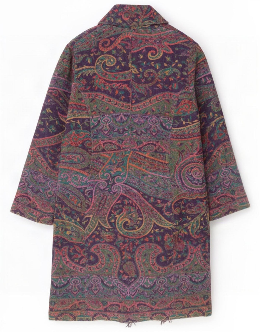 East Cappotto aperto da donna UK 14 Medio Lana Paisley multicolore