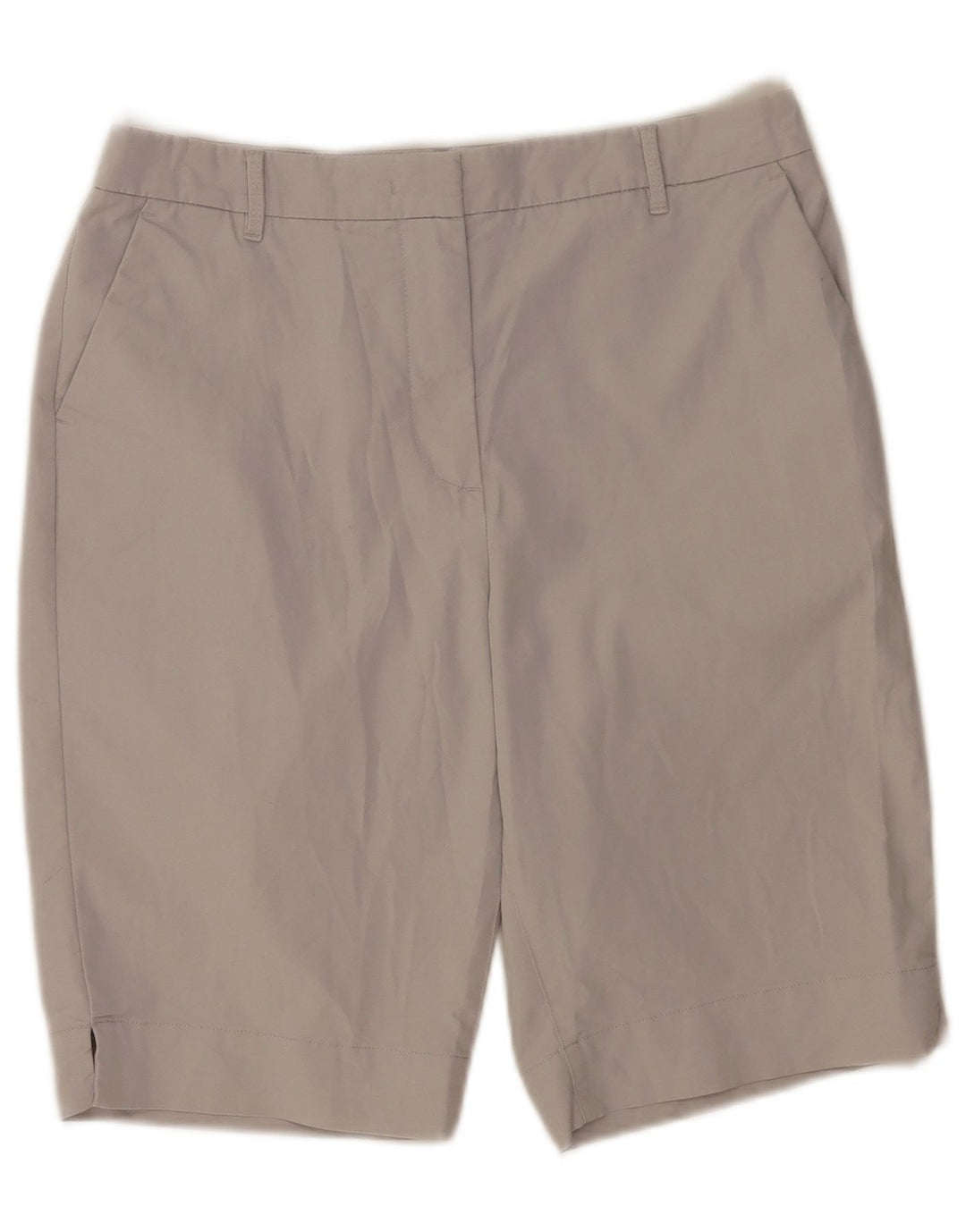Pantaloncini chino da donna Marks & Spencer UK 12 medi W30 cotone grigio