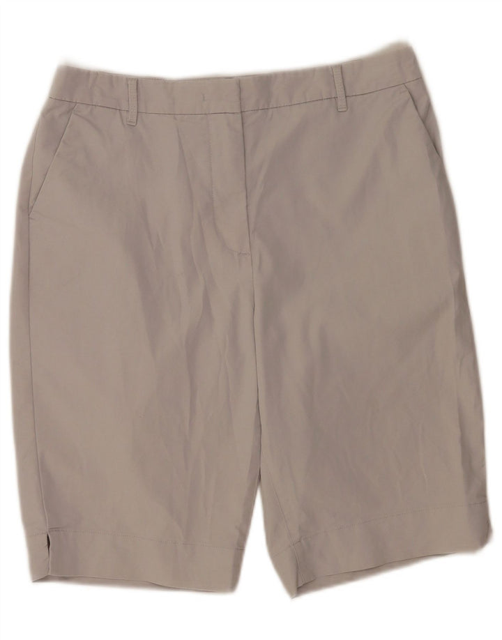 Pantaloncini chino da donna Marks & Spencer UK 12 medi W30 cotone grigio