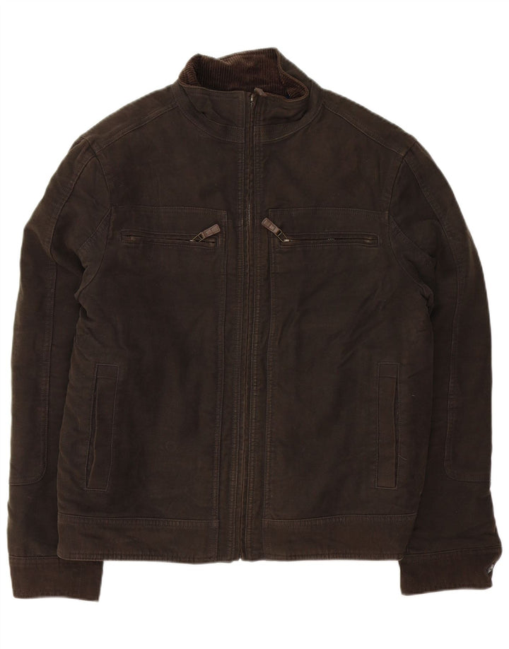MARKS & SPENCER Giubbotto bomber da uomo UK 38 Cotone marrone medio