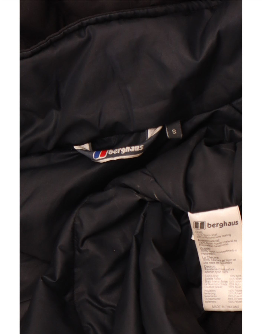 Giacca antipioggia da uomo con cappuccio BERGHAUS UK 36 piccola in nylon nero