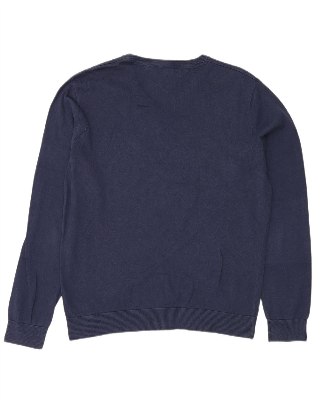 TOMMY HILFIGER Maglione da uomo con scollo a V XL in cotone blu navy