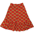 VINTAGE Womens A-Line Skirt W26 Small Red Floral Vintage Vintage and Second-Hand Vintage from Messina Hembry 