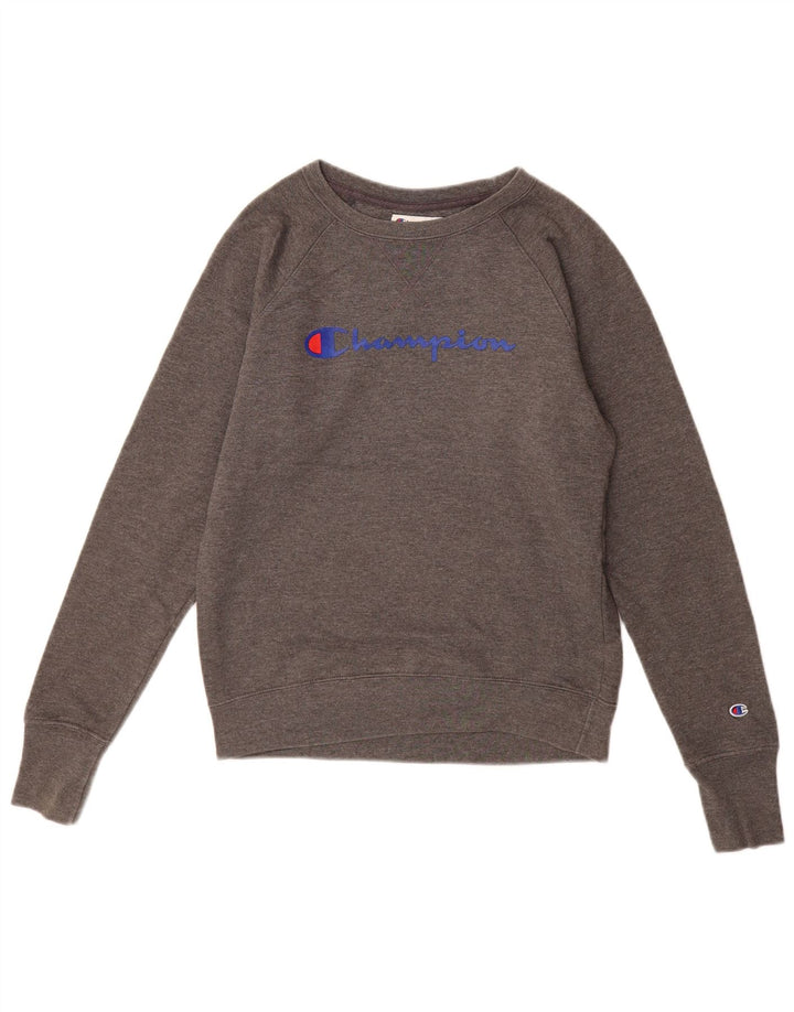 Felpa grafica da uomo Champion Jumper XS Poliestere grigio