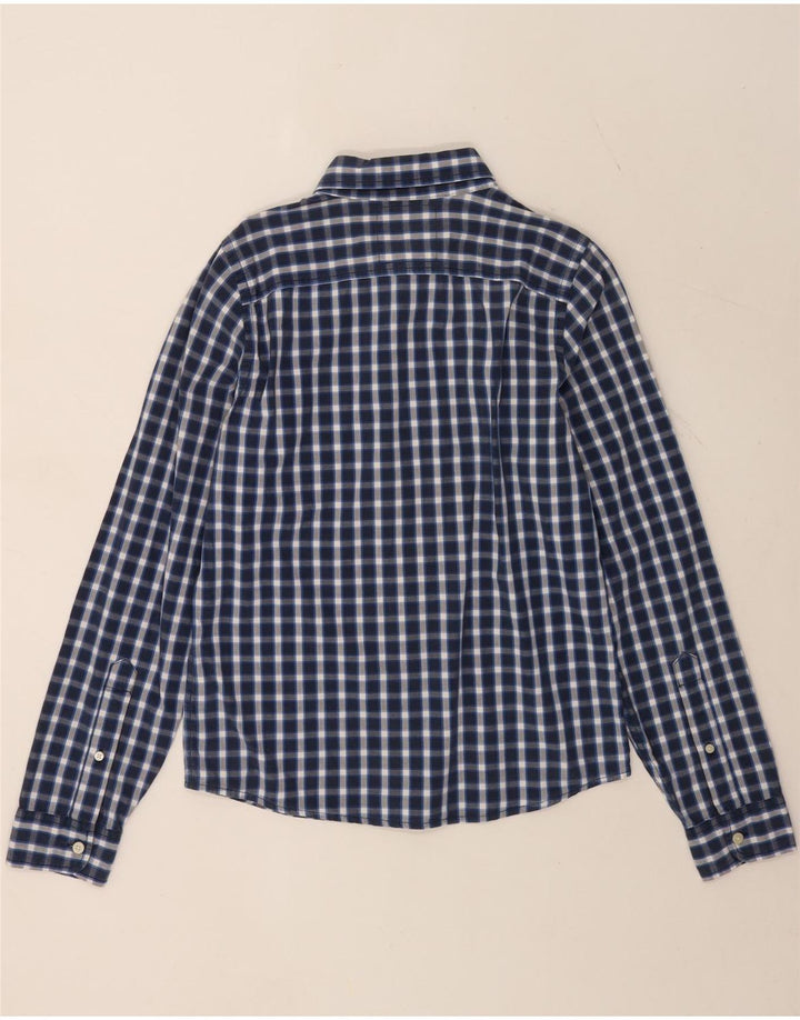 Camicia Hollister da uomo in cotone a quadretti blu medio