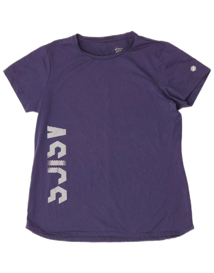 Maglietta grafica da donna Asics Top UK 16 Large Blu Navy