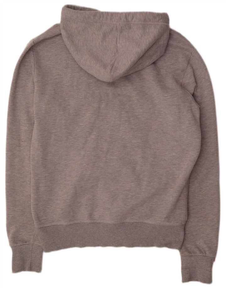 Maglione con cappuccio e zip da uomo Superdry 2XL in cotone grigio