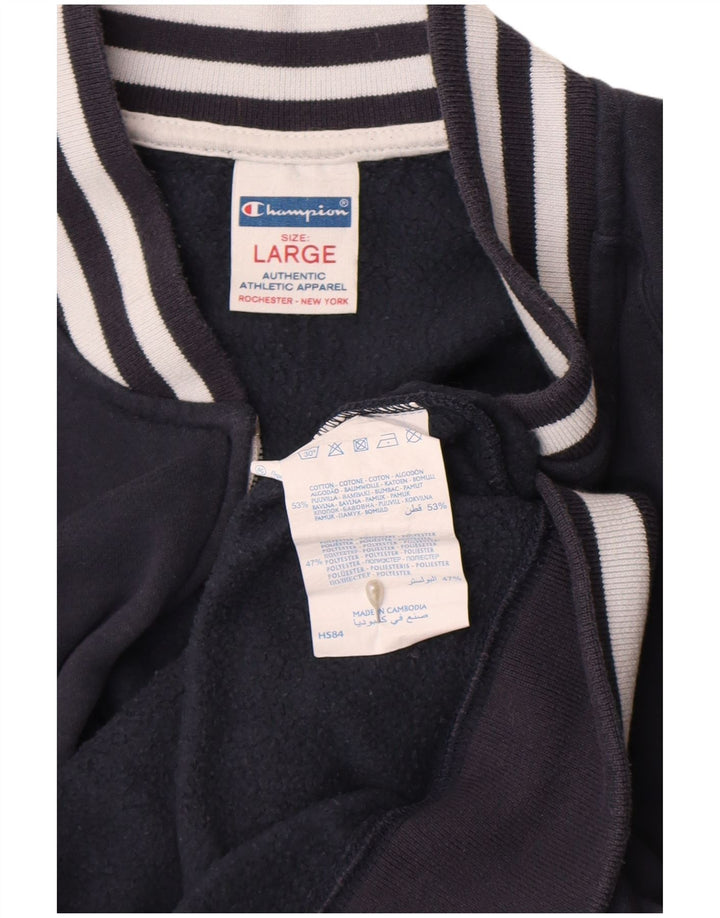 Giacca da tuta da uomo Champion di grandi dimensioni in cotone a righe blu navy