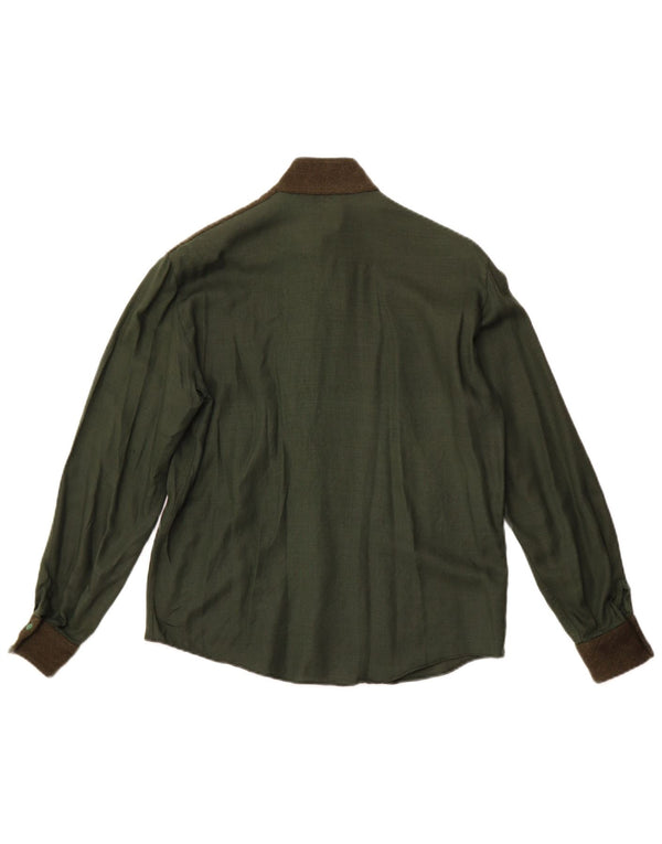 PANCALDI & B Camicia militare da donna Camicetta UK 14 Colore verde medio