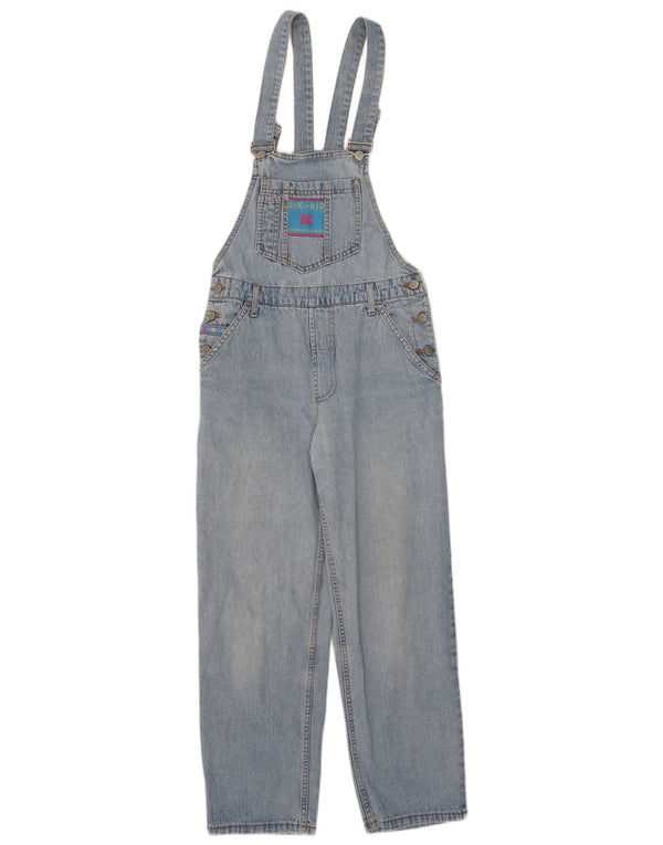 Jeans dritti con salopette grafica da donna vintage EU 38 cotone blu medio
