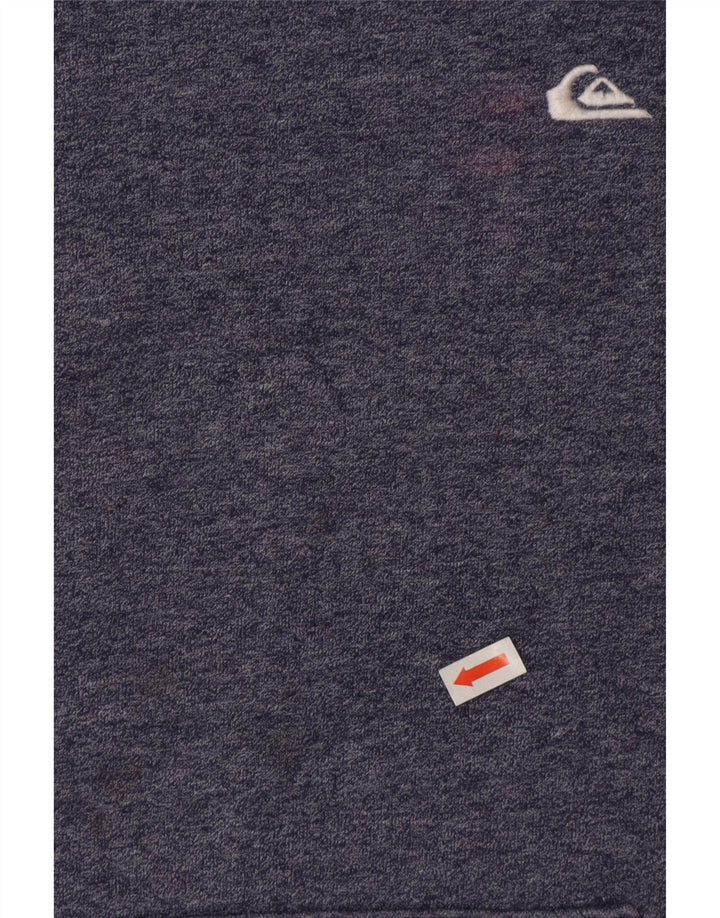 Maglione con cappuccio da uomo Quiksilver in cotone chiazzato blu medio