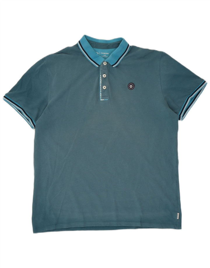 Polo da uomo JACK & JONES XL in cotone blu