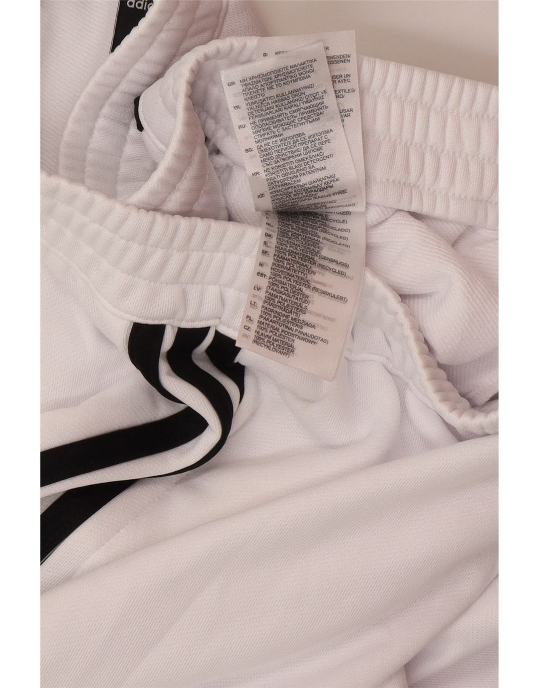 Pantaloni da tuta Adidas Aeroready da uomo in poliestere bianco medio