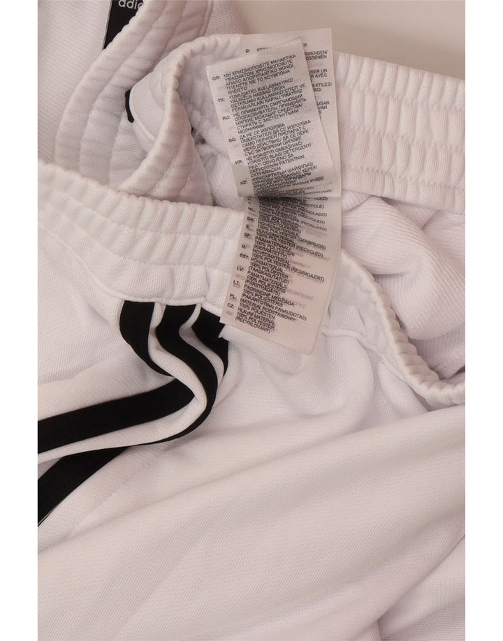 Pantaloni da tuta Adidas Aeroready da uomo in poliestere bianco medio