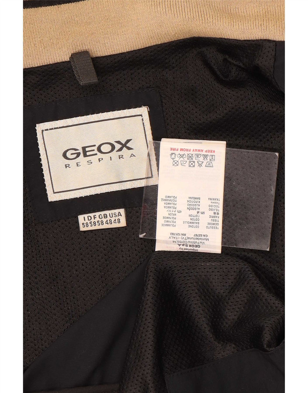 Geox Bomber Respira da uomo UK 48 4XL Poliammide color block nero