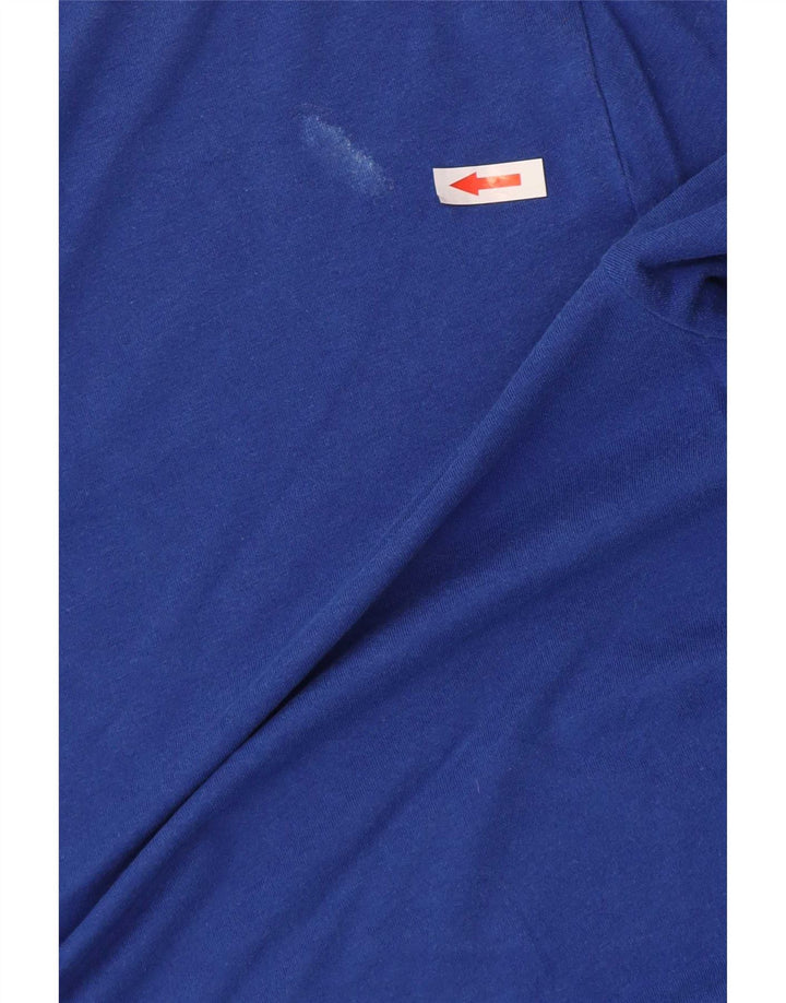 Top da donna M&Co manica lunga UK 14 blu medio modal