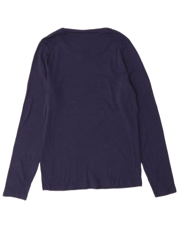 J. Crew Maglia da donna Perfect Fit a maniche lunghe UK 18 XL Cotone blu navy