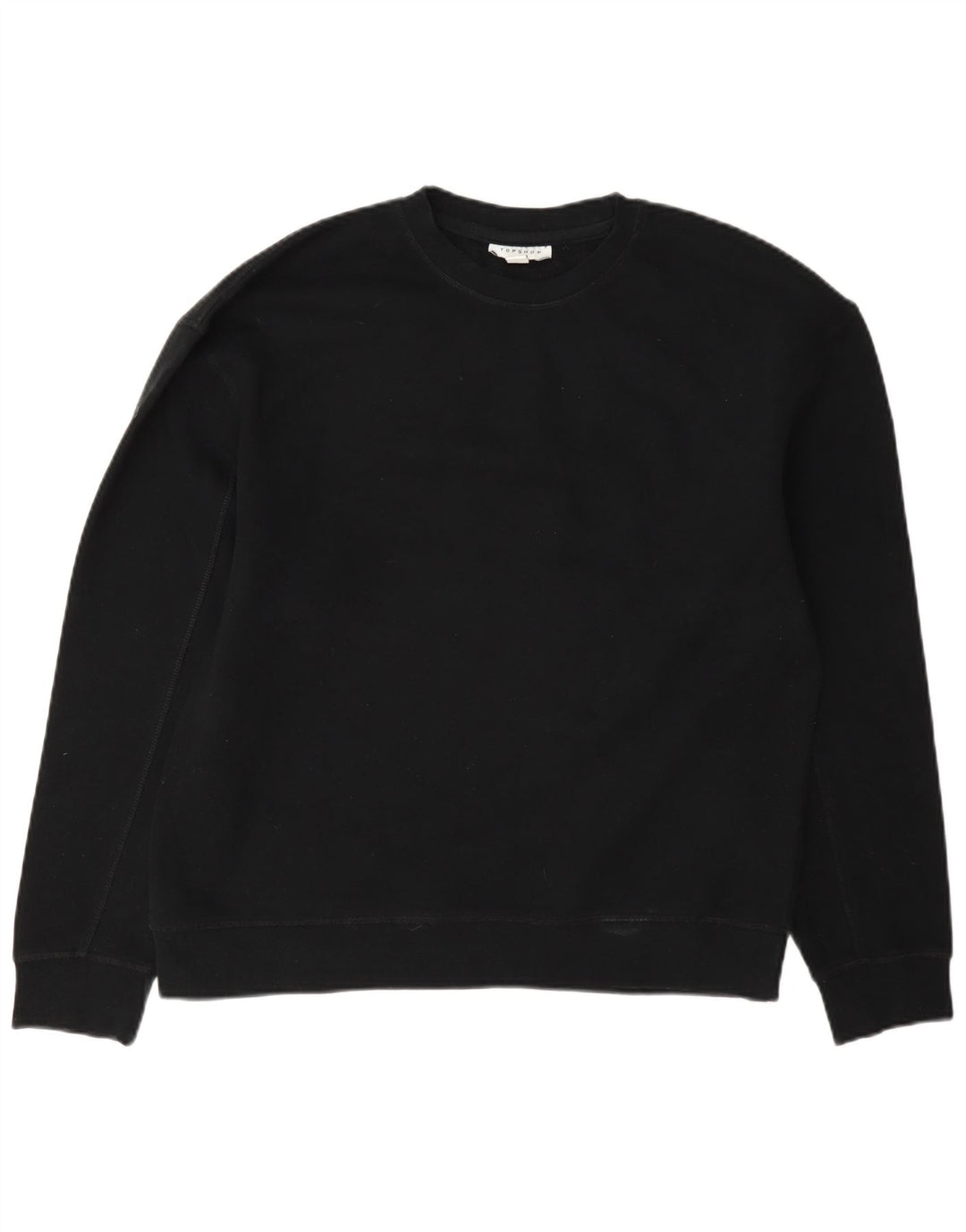 Topshop Felpa oversize da donna Maglione UK 10 Piccolo cotone nero
