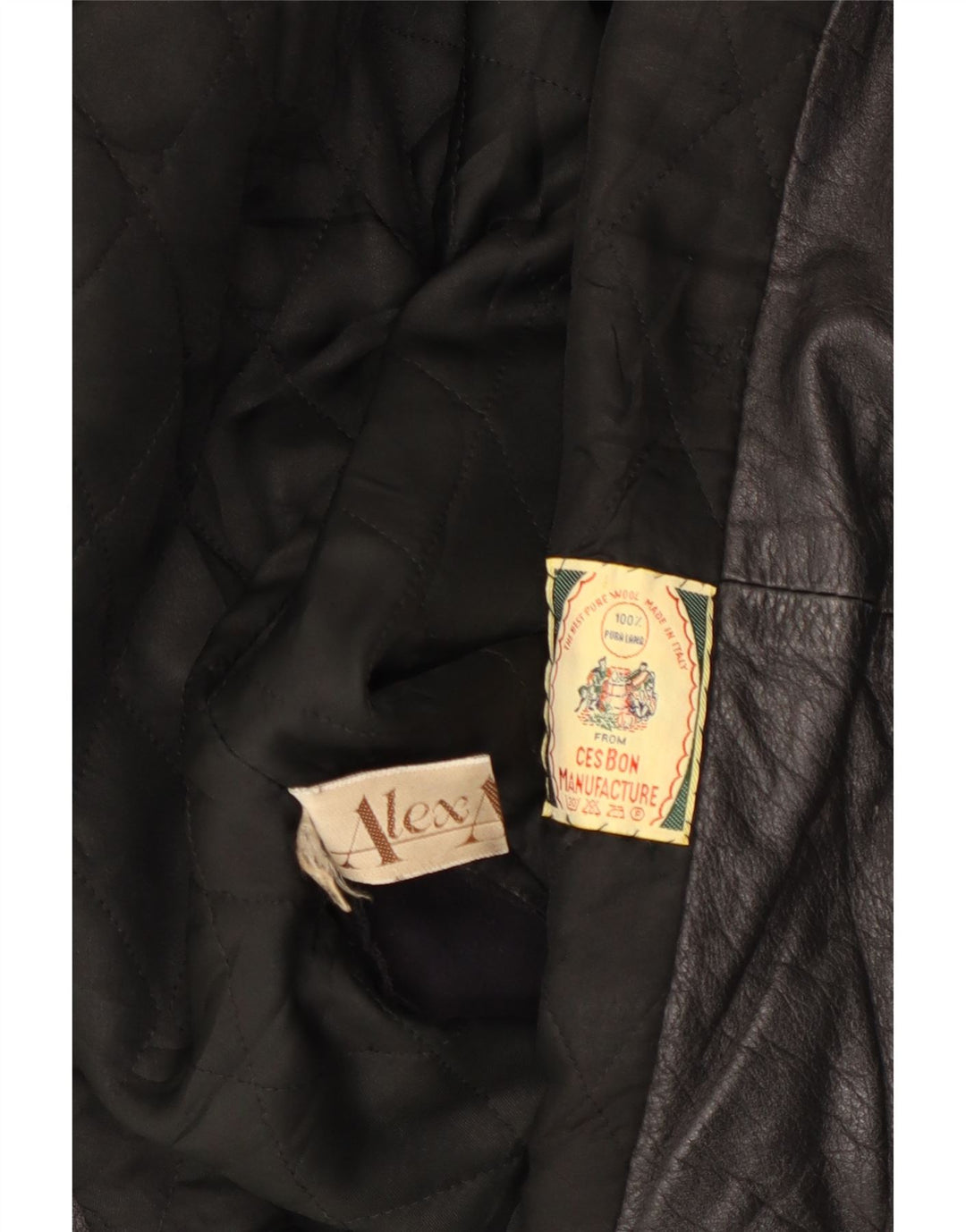 Giacca in pelle oversize da donna vintage UK 18 XL in pelle nera