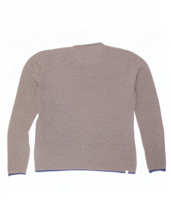 Maglione da uomo con scollo a V Fred Mello grigio medio