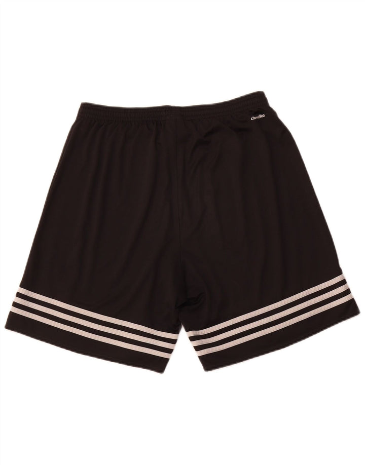 Pantaloncini sportivi da uomo Adidas grandi in poliestere nero