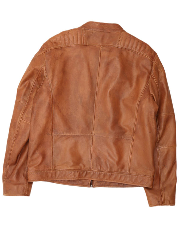 Giacca in pelle da uomo Trapper IT 56 3XL Pelle marrone