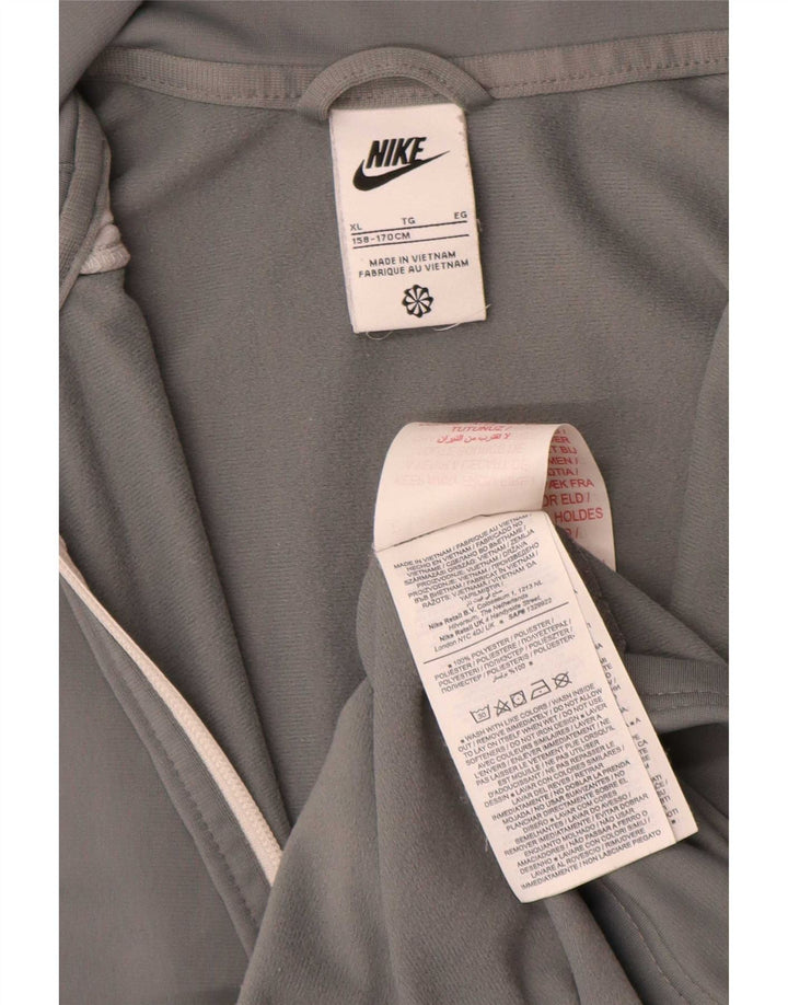 Giacca superiore della tuta da ragazzo Nike 13-14 anni XL Poliestere color block grigio