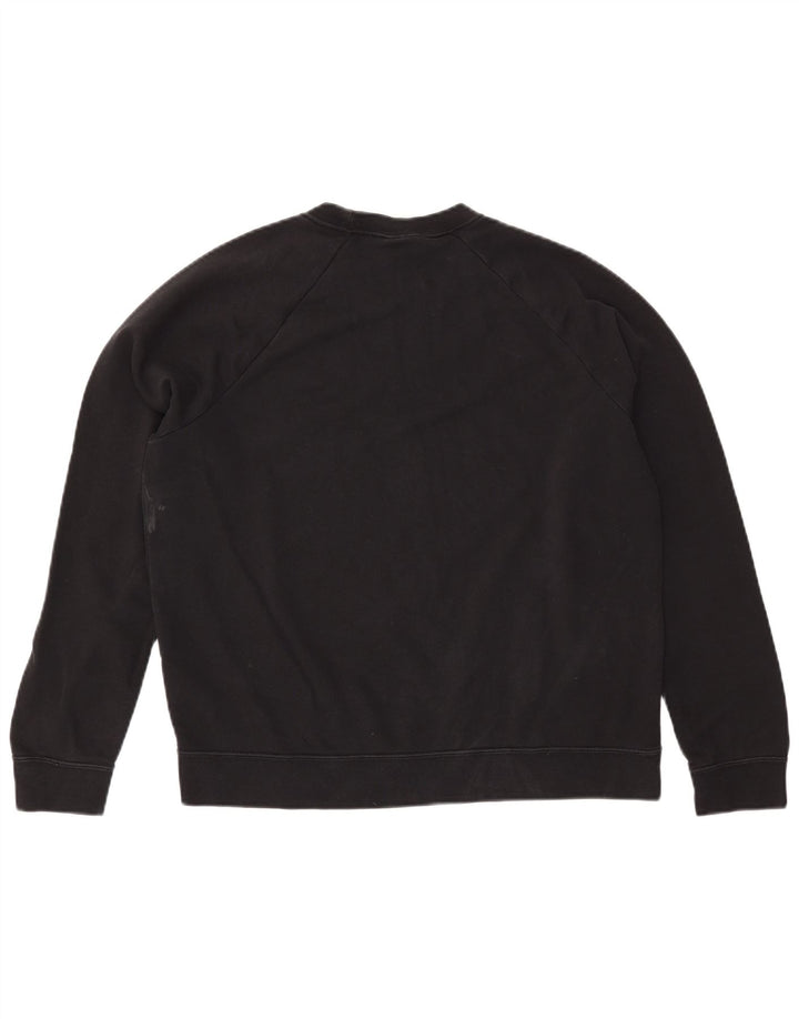 Felpa da donna NIKE maglione UK 16 grande cotone nero