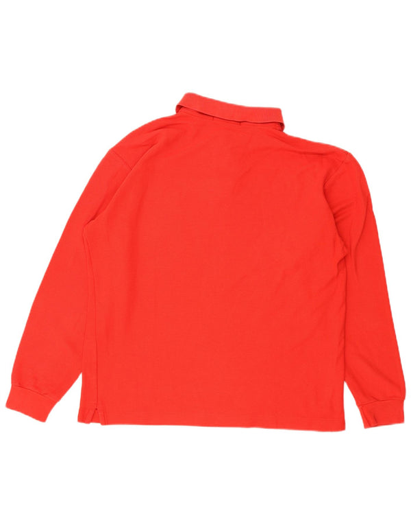 Polo da uomo a maniche lunghe Fila IT 46 Small rossa