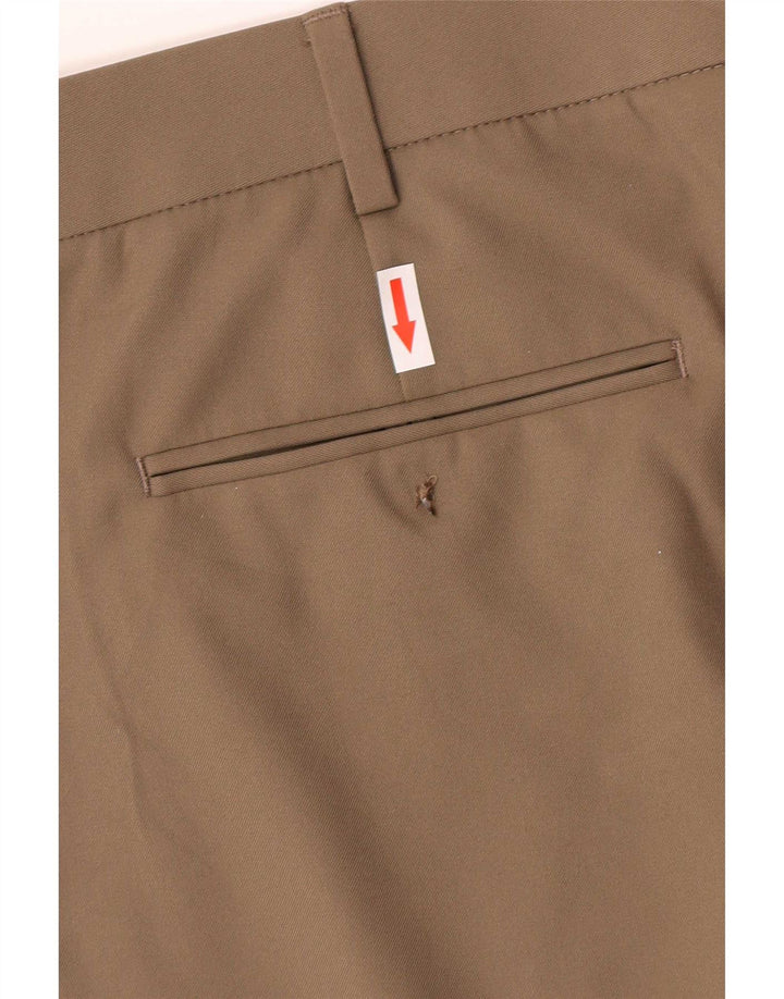 Pantaloni chino dritti da uomo Izod W36 L30 poliestere kaki