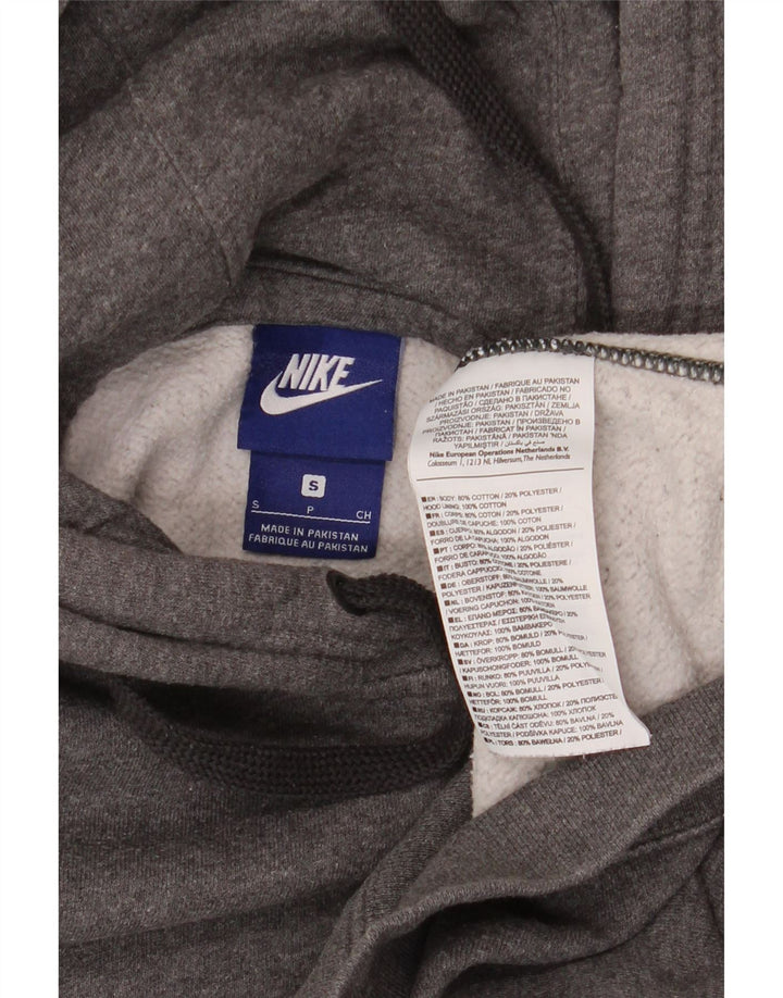 Felpa con cappuccio da uomo Nike Small in cotone grigio