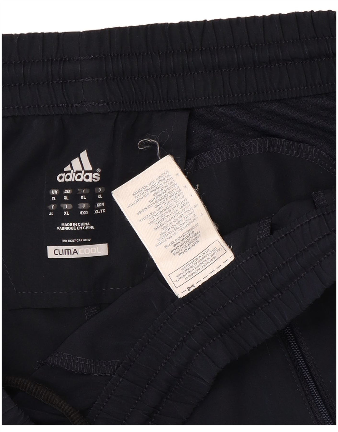 Pantaloncini sportivi Adidas Climacool da uomo XL in poliestere blu navy