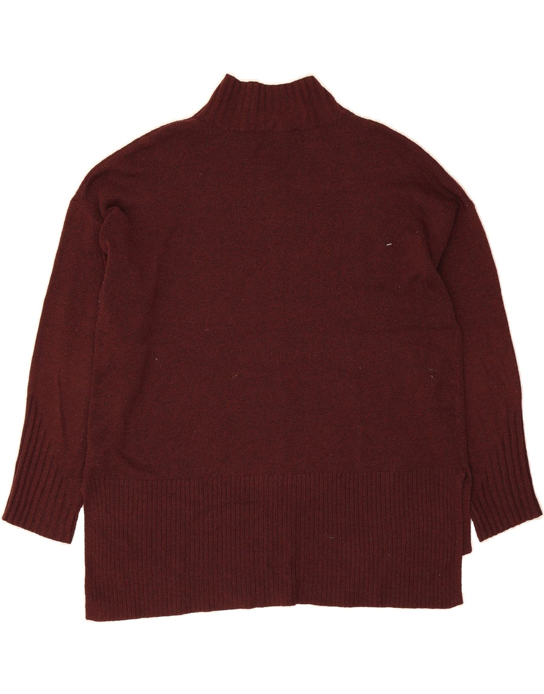OASIS Womens Turtle Neck Jumper Sweater UK 16 Large Maroon Polyester Vintage Oasis and Second-Hand Oasis from Messina Hembry 