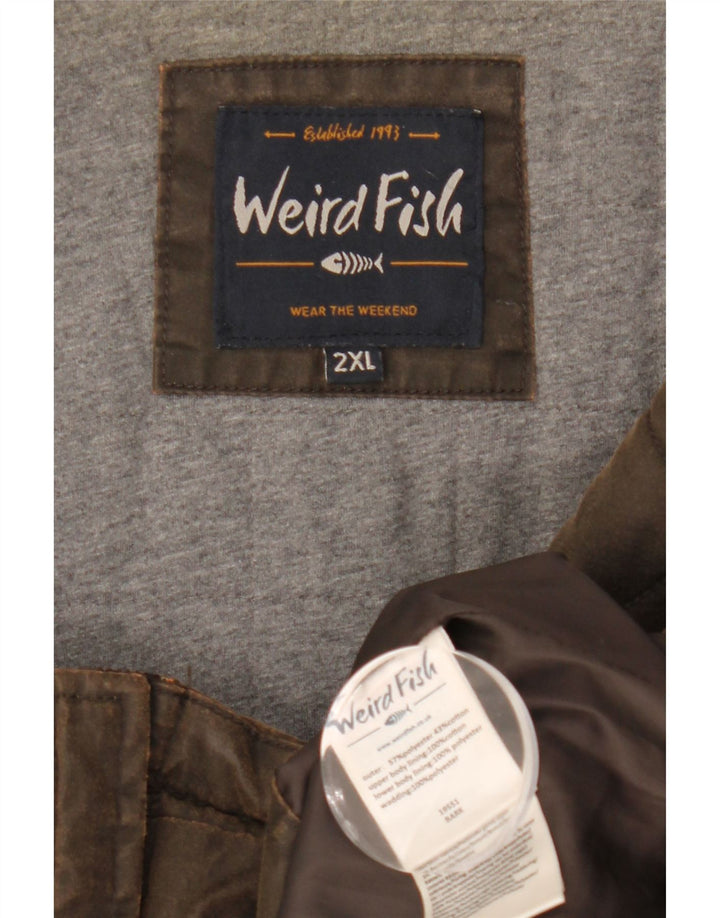 Gilet imbottito da uomo Weird Fish UK 44 2XL Poliestere marrone