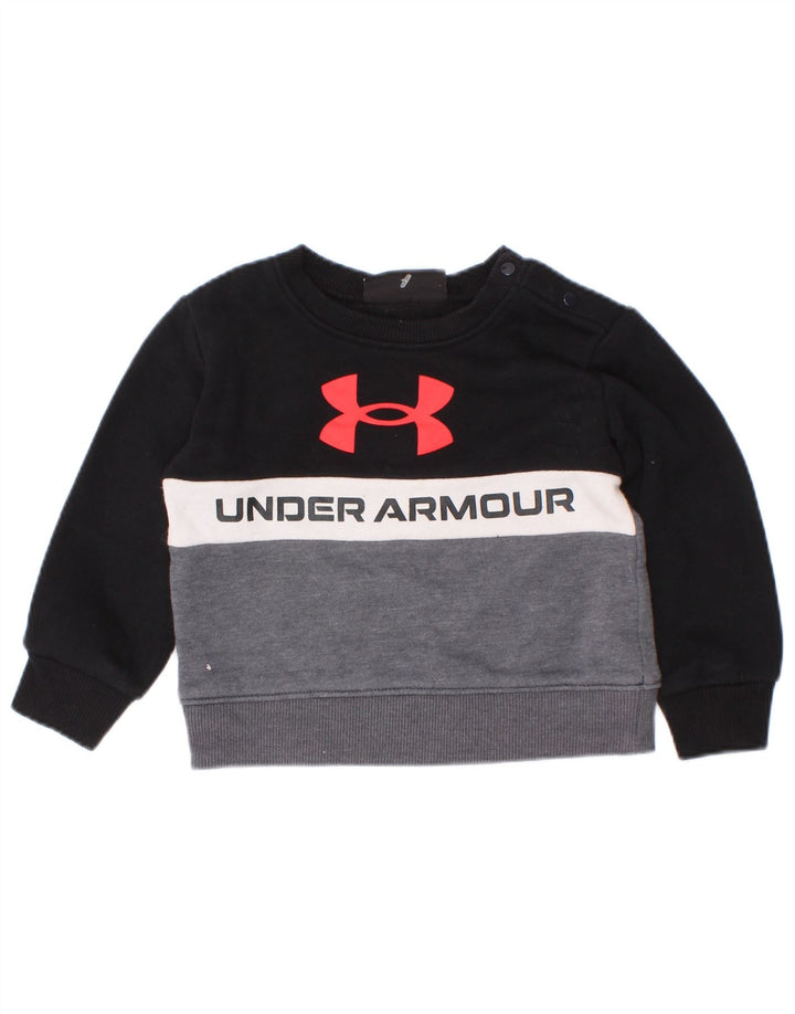 Felpa con grafica Under Armour per neonati, 9-12 mesi, nera