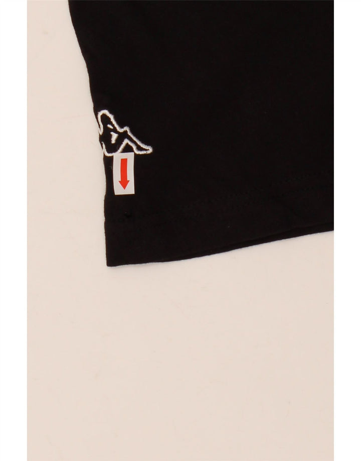 T-shirt grafica da uomo Kappa Top in cotone nero medio
