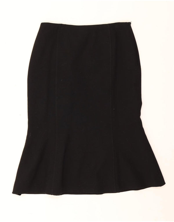 Gonna a sirena da donna Hobbs UK 12 media W30 lana vergine nera